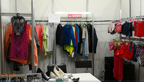 garment stock in the show
